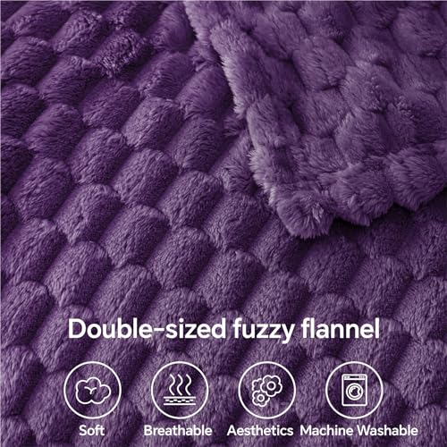 Purple Throw Blanket for Couch (Purple / Throw(50"x60"))