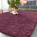 9x12 Machine Washable Large Area Rugs for Living Room (9x12 Ft / Burgundy)