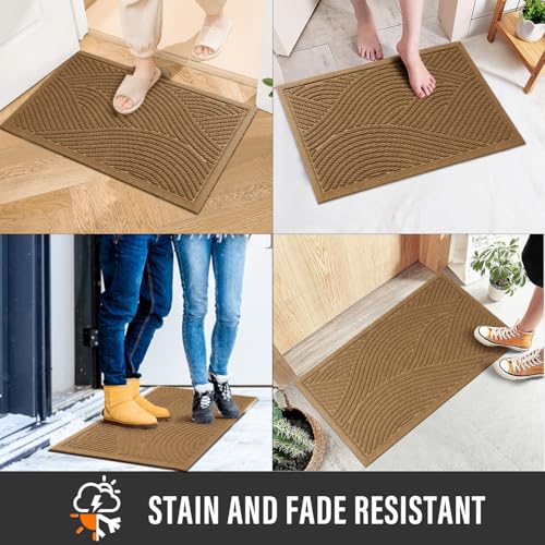 Sturdy Front Door Mat (Brown / 1'5" x 2'5" (Rectangular))