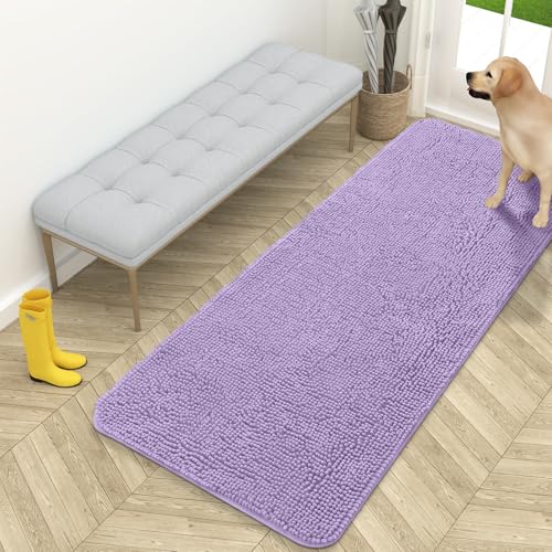 Dog Door Mat for Muddy Paws 59x24 (Lavender / 59" X 24")