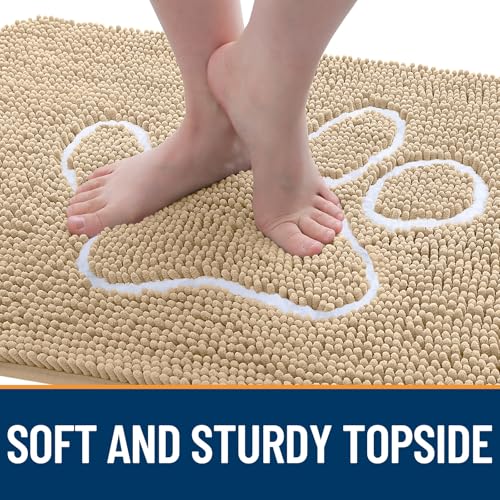 Dog Door Mat for Muddy Paws 70x32 (Beige / 70" X 32")
