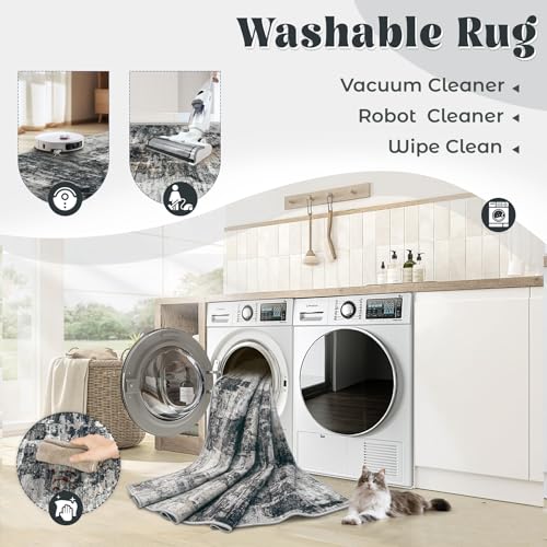 8x10 Area Rugs for Living Room (Black Grey / 8' x 10' (Rectangular))