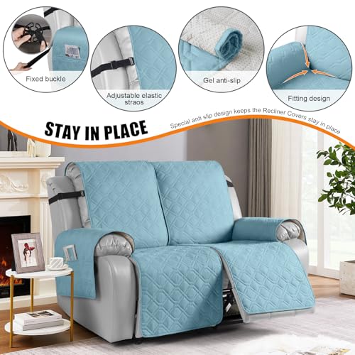 Waterproof Recliner Loveseat Covers Washable (Azuree / 2 Seater)