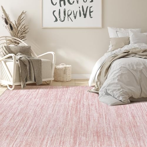 Boho 9x12 Area Rug Living Room Rugs Machine Washable Pink (A-pink / 9' x 12' (Rectangular))