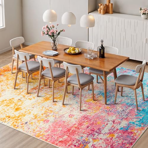 6x9 Area Rugs for Living Room (02-rainbow / 6' x 9' (Rectangular))