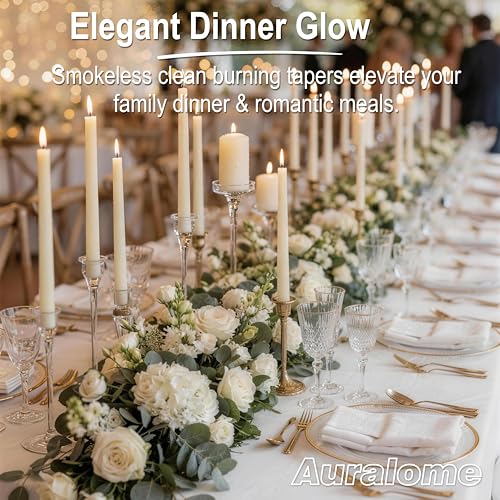 10 Inch Ivory Taper Candles (48-Ivory / 48Pcs)