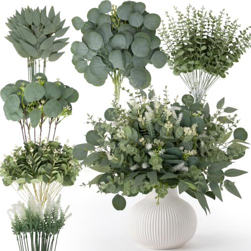 270 Pcs Artificial Eucalyptus Stems
