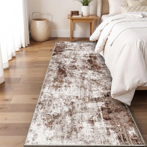 3x10 Washable Runner Rugs for Hallway (Brown/Khaki/White / 3' x 10' (Runner))