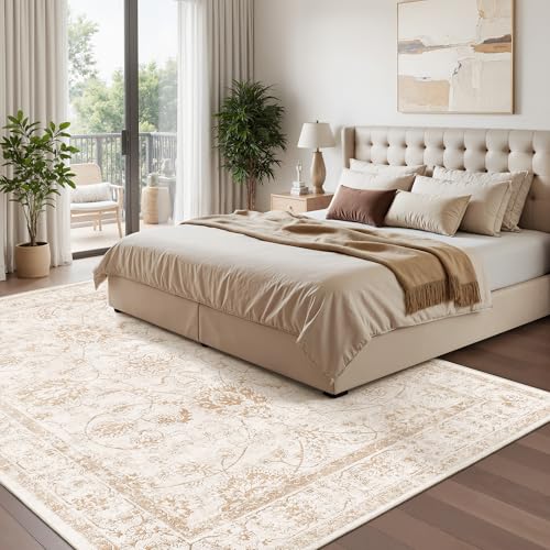 5x7 Area Rugs for Living Room (Wood/Ivory / 5' x 7' (Rectangular))