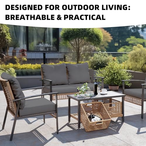 14Pcs Outdoor Cushion Covers (Grey / 14PCS)