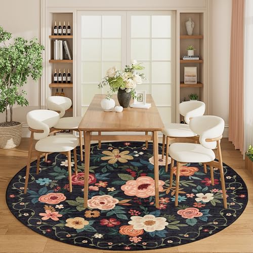 6ft Round Rug (Black / 6' (Round))
