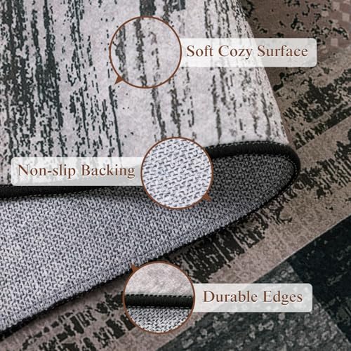 3x5 Washable Area Rugs for Living Room and Bedroom (Chocolate / 3' x 5' (Rectangular))