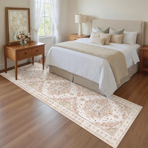 Hallway Runner Rug 2x8 Washable Kitchen Rugs Non (Pink / 2' x 8' (Runner))
