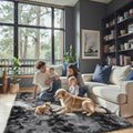 4x6 Area Rugs for Bedroom (Dark Grey Tie-dyed / 4' x 6' (Rectangular))