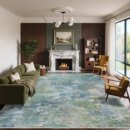Area Rugs 10x14 for Living Room (Aquamarine/Blue Green / 10' x 14' (Rectangular))