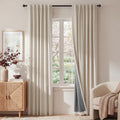 Warm Sand 100% Blackout Curtains 84 Inch Long for Living Room (Warm Sand / 52"W x 84"L (Pack of 2))