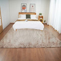 Beige 8x10 Area Rug Fluffy Faux Rabbit Fur Rug Beige Rug Plush Fuzzy Shag Rug for Living Room (Beige / 8x10Ft)