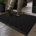 Front Door Mat Outdoor Entrance (Onyx Black / 1'5" x 2'6" (Rectangular))