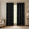 Living Room Curtains 63 Inches Long (Black/Tree Branch / 52"W x 63"L (Pack of 2))