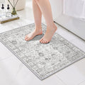 24x17 Inch Door Mat Indoor Entrance (Grey/White / 1'4" x 2' (Rectangular))