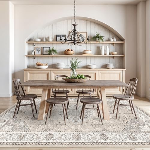 Washable Large 9x12 Area Rug (9' x 12' (Rectangular) / Beige)