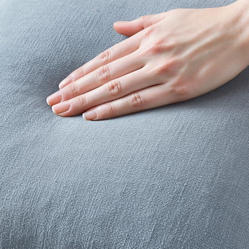 Boho Linen Fringe Decorative Throw Pillow Covers Light Blue 18x18 (18" x 18" (Pack of 2) / Light Blue)