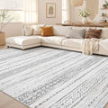 Boho 7x9 Area Rug Living Room Rugs Machine Washable Gray (Color Gray / 7' X 9' (Rectangular))