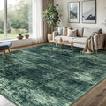 Abstract Area Rugs 8x10 Ft Washable Large Rugs for Living Room (Dark Green / 8' x 10' (Rectangular))