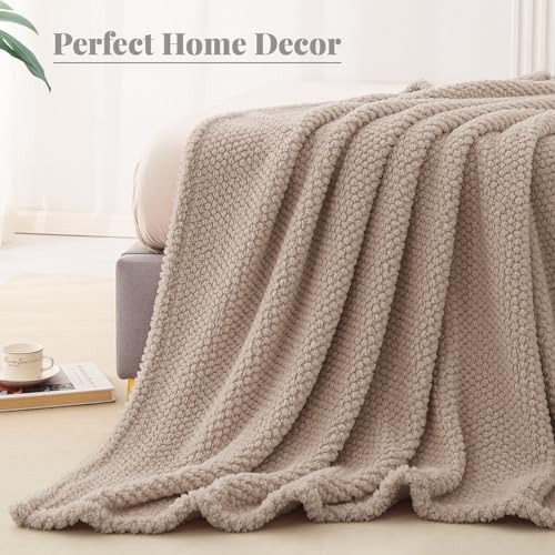 Soft Fleece Twin Size Bed Blanket (Camel / Twin(60x80 In))