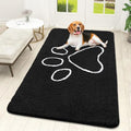 Dog Door Mat for Muddy Paws 59x32 (Black / 59" X 32")