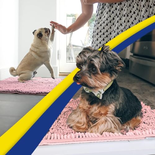 Super Water Absorbent Door Mat Indoor (Light Pink / 24" x 120")