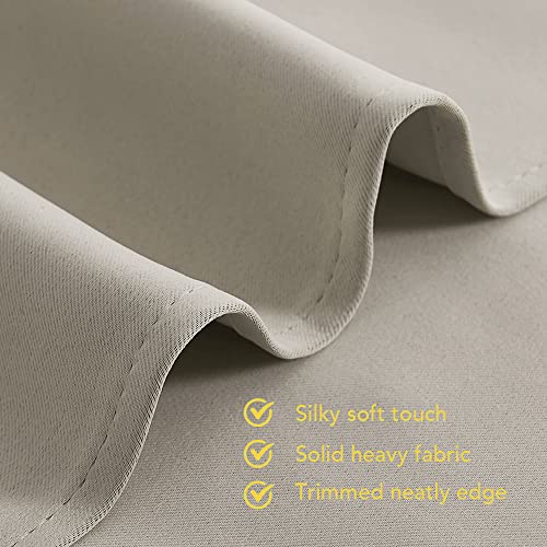 Blackout Curtain Valances for Kitchen Basement Window (Natural / 42"W x 36"L (Pack of 2))