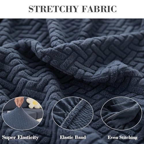 Sofa Covers Couch Covers for Sofa Pet Friendly Couch Cushion Covers Universal Sofa Covers Washable Stretch Slipcovers for Sectional Sofa (Texture Metal Gray / Extra Large Single Seat Cover)
