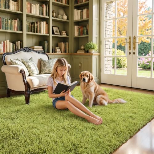 4x6 Area Rugs for Bedroom (Grass Green / 4' x 6' (Rectangular))