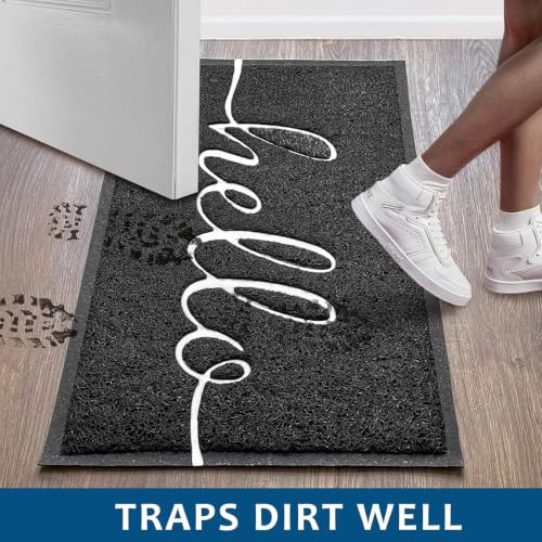 Door Mat Outside Inside Hello Doormat (2'6" x 1'6" / Hello)