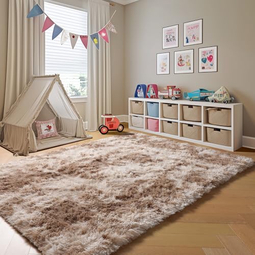 Area Rugs for Bedroom Living Room (Tie-dyed Light Beige / 4' x 6' (Rectangular))