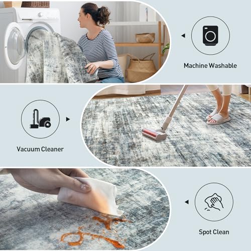 4x6 Area Rugs for Living Room (Blue/Multi Color / 4' x 6' (Rectangular))