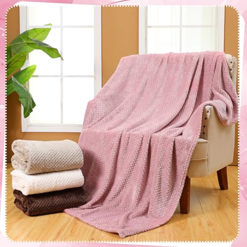 4 Pcs Fleece Throw Blanket (Graceful Color)