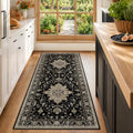 Washable Area Rug (Black/Neutral / 2' x 6' (Rectangular))