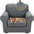 2 Piece Stretch Armchair Sofa Cover (31"-46"(1 Cushion) / Light Gray（big Sale))
