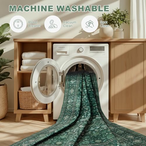 5x7 Area Rugs Living Room (Deep Green / 5' x 7' (Rectangular))