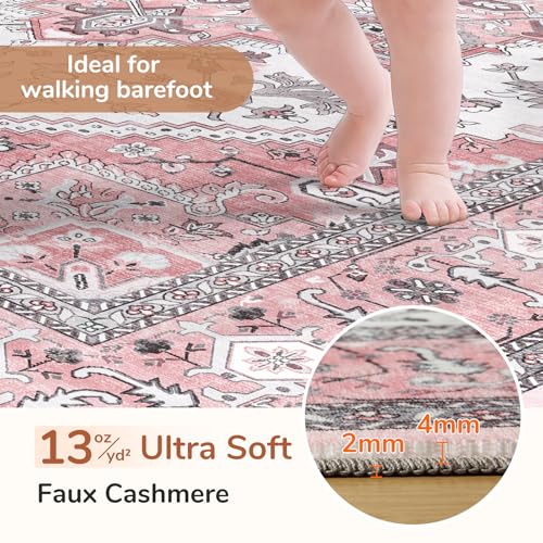 Soft Area Rugs 6x9 (6' x 9' (Rectangular) / Pink)