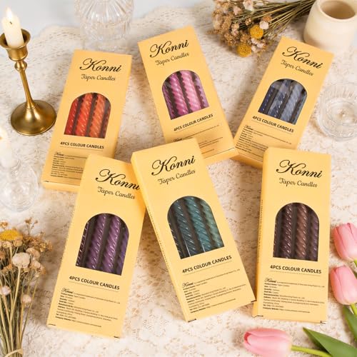 Spiral Taper Candles (Purple)