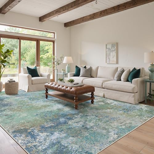Area Rugs 9x12 for Living Room (Aquamarine/Blue Green / 9' x 12' (Rectangular))