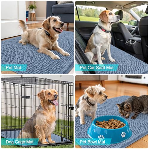 Dog Door Mat for Muddy Paws 59x24 (Airy Blue / 59" X 24")