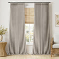 Pinch Pleated Thick Linen Curtains 102 Inches Taupe 2 Panels (Taupe / 40"W x 102"L (Pack of 2))