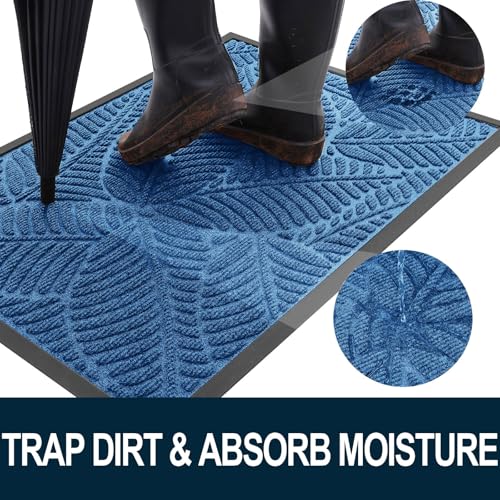 Waterproof Front Doormat (Light Blue / 29.5" X 17")