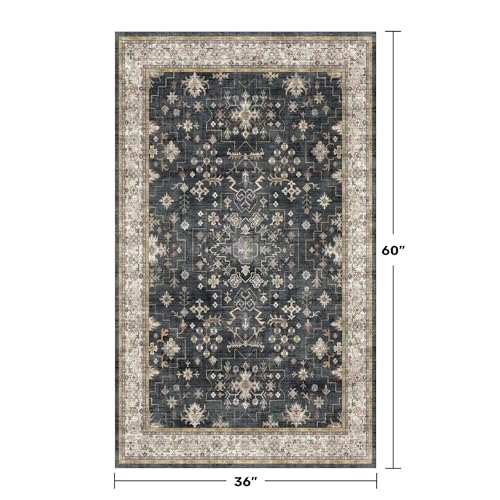 Large 3x5 Entryway Rug Indoor (3' x 5' (Rectangular) / Ashen / Multi)