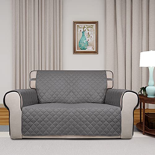 Reversible Quilted Sofa Cover (Medium / Gray/Gray)