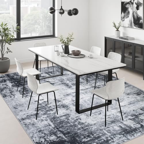 10x14 Area Rug Living Room (Dark Black / 10' x 14' (Rectangular))